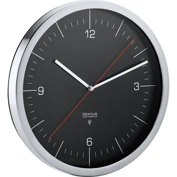 Hodiny Nástěnné hodiny rádiově řízené RONO černé O 24 cm Blomus