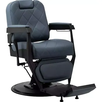 Kadeřnické křeslo Barber křeslo BRUNO - grafitové s černým rámem