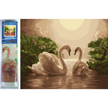 Diamantové malování Norimpex Labutí píseň 30 × 40 cm