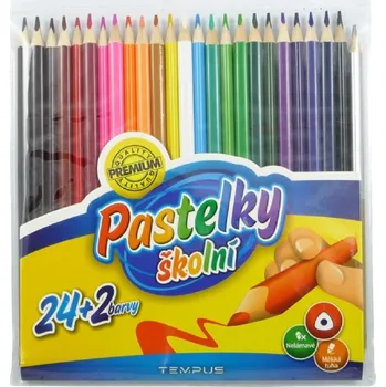 Výtvárné potřeby Tempus Pastelky 3HR, 0325, 24 + 2 ks