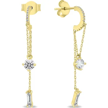 Oblečení a móda Brilio Silver Pozlacené řetízkové náušnice EA628Y (Ag925/1000, 3,1 g)