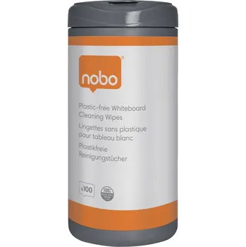 NOBO Plastic-free Whiteboard Cleaning Wipes - balení 100 ks