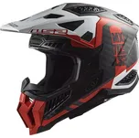 LS2 MX703 X-FORCE-06 CARBON-6K VICTORY off-road helma červená vel. S