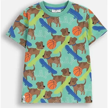 Dětská móda Dětské bavlněné tričko Coccodrillo ZC5143202ABK zelená 77X, vel. 122