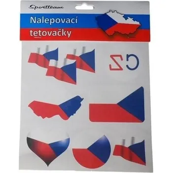 SPORTTEAM Tetovací obtisky ČR 1 2 ks