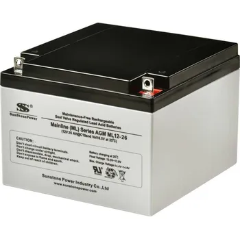 Záložní zdroj SUNSTONE-POWER AGM akumulátor 12V/26Ah ML12-26