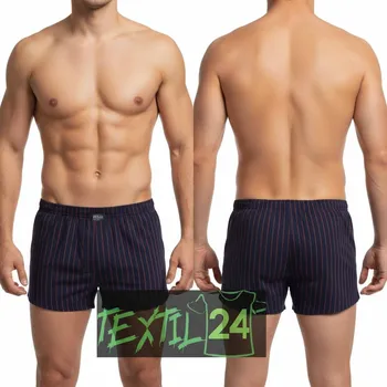 Pánské spodní prádlo Pesail Pánské boxerky bavlna G55201 s proužkem Barva: červená, Velikost: XL 3+1 ZDARMA (přidejte 4 ks do košíku)