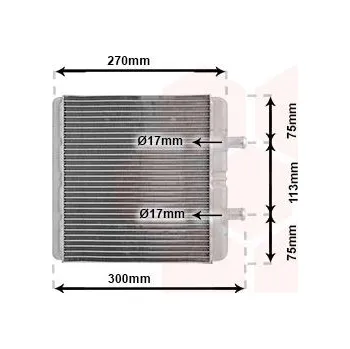 Výměník tepla Výměník tepla, vnitřní vytápění VAN WEZEL 28006048