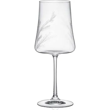 Sklenice Decor by Glassor Set broušených sklenic na víno, dekor větviček 350 ml 2 ks