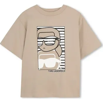 Chlapecké oblečení Dětské bavlněné tričko Karl Lagerfeld Z31091.114.150 béžová 12X, vel. 126