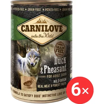Krmivo pro psa Carnilove Wild Meat Kachna & Bažant 6 × 400 g