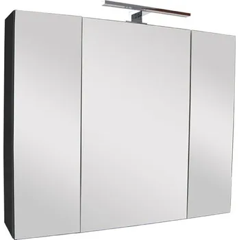 Koupelnový nábytek BPS-koupelny Zrcadlová skříňka závěsná s LED osvětlením Naturo 80 ZS