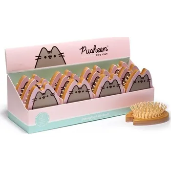 kartáč na vlasy Bambusový kartáč na vlasy s kočkou Pusheen