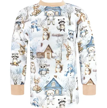 Chlapecké tričko V-Mart, Dětské tričko s dlouhým rukávem Zimní krajina 140