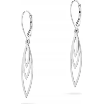 Náušnice STŘÍBRNÉ NÁUŠNICE Dámské anglické ryzost 925 Závěsné Vločky Sopelky Lžičky