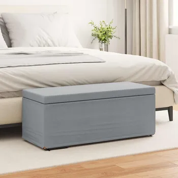 Barová židle Stolička Světle šedá 101 x 41 x 40 cm Látka a Syntetické Dřevo