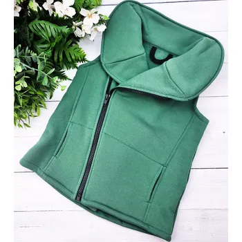 Dívčí mikina Kulišárny Vesta křivák WARM LAHVOVĚ ZELENÁ VELIKOST: 116