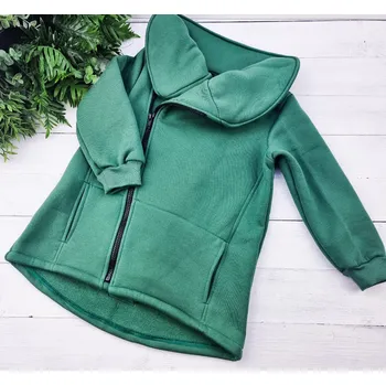 Dívčí mikina Kulišárny Kabátek WARM - křivák LAHVOVĚ ZELENÁ VELIKOST: 110