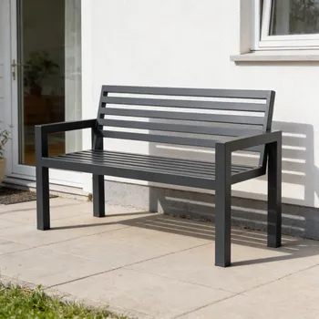 Zahradní lavice Celokovová zahradní lavice Golem antracit RAL 7016