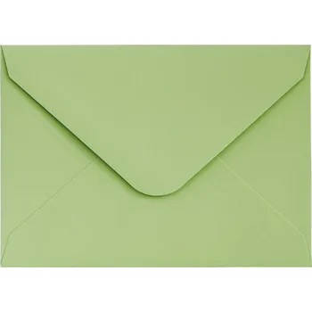 Umělecký papír Ozdobné obálky hladké - 7 x 10 cm, 130 g/m2, světle zelené, 10 ks