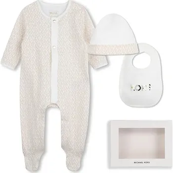 Dupačky Kojenecké bavlněné dupačky Michael Kors R30545 béžová 02X, vel. 67