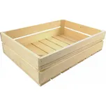 AMADEA Dřevěná bedýnka z masivního dřeva, 46x33x12 cm