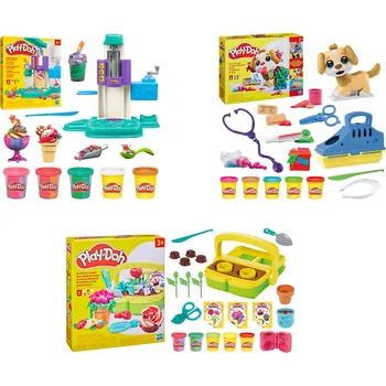 Dětské zboží Play Doh Herní sada s modelínou Zmrzlinovač 3x 284 g