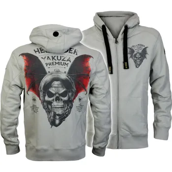 Pánská móda Pánská mikina Yakuza Premium 4024 - béžová - 4024_SILVER Velikosti: XL