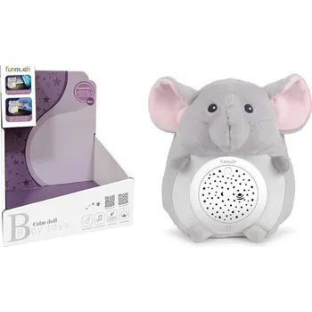 Hračka pro nejmenší Plyšový slon s projektorem 2v1