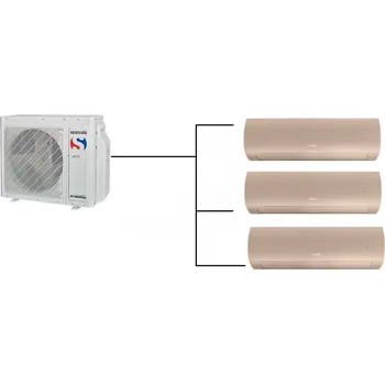 Domácí spotřebič Klimatizace Sinclair Terrel champagne 1+3 (2,7kW + 2,7kW + 3,5kW) Multi-split R32 včetně montáže