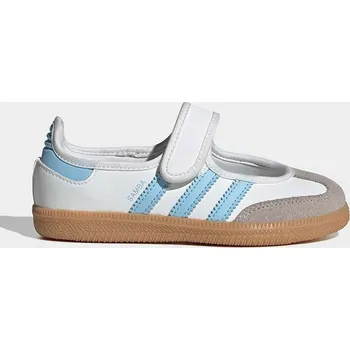 Dámské baleríny Dětské kožené baleríny adidas Originals SAMBA JANE JQ9305 bílá 00X, EUR 30