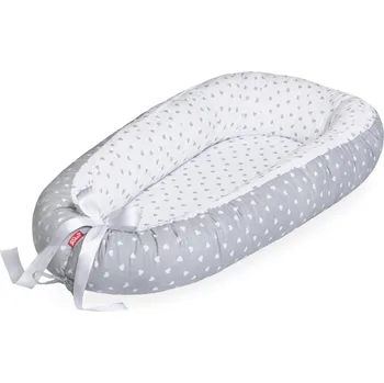 Hnízdečko pro miminko SCAMP Soft Little Heart White Grey