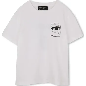 Chlapecké tričko Dětské bavlněné tričko Karl Lagerfeld Z31103.86.108 bílá 00X, vel. 86
