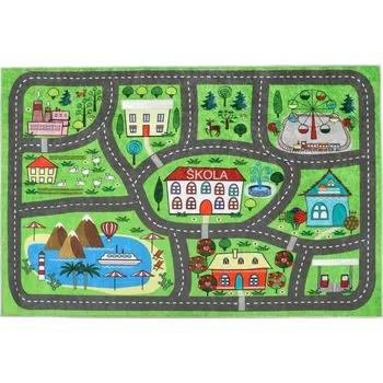 Koberec BELLATEX A 3040/202 Koberec fototisk 100 × 150 cm, autíčková dráha