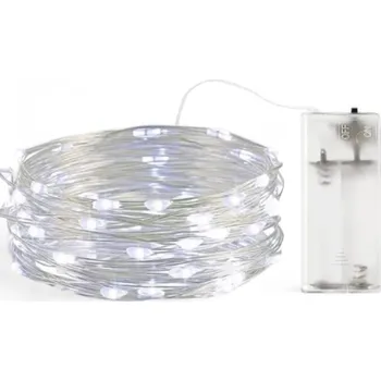 Vánoce senzanakupy Vánoční mikro řetěz na baterie 3,5 m 35 LED, studená bílá
