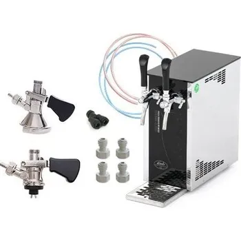 Výčepní pípa LINDR PYGMY 25/K Exclusive Green Line 2x kohout new, bajonet, plochý, spojovací set 2x nápoj