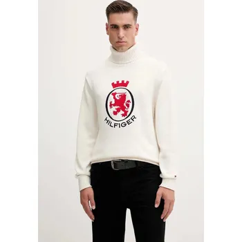 Pánský svetr Bavlněný svetr Tommy Hilfiger MW0MW41482 béžová 01X, vel. L