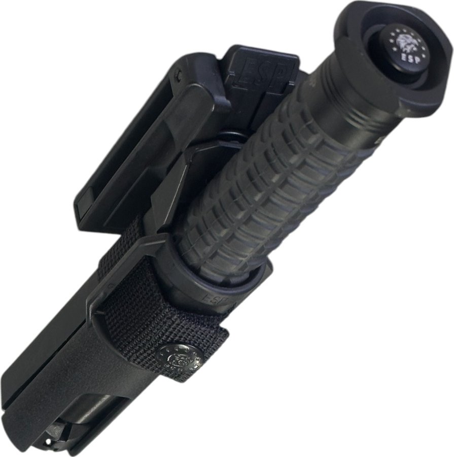 ESP Euro Security Products Teleskopický obušek ESP 20"/508mm zavíraný tlačítkem (Easy Lock) včetně pouzdra protiskluzová rukojeť (ExBTT-20H černý + BHT-55) - ESP
