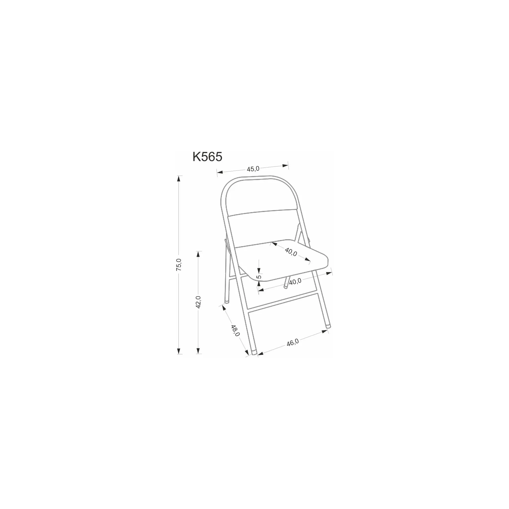 Fotografie 3 - Jídelní židle Halmar K565 jídelní skládací židle šedá