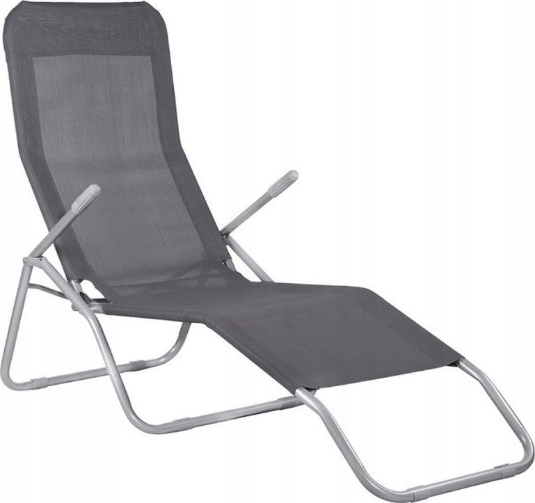 Zahradní lehátko SPRINGOS SIESTA tmavě šedé