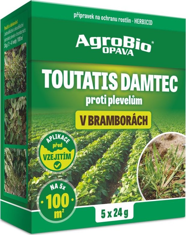 AgroBio OPAVA Herbicid do brambor, mrkve a hrachu Toutatis DamTec 5 × 24 g