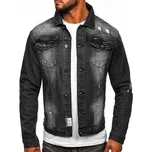 Pánská černá džínová bunda MJ511G DENLEY_2XL