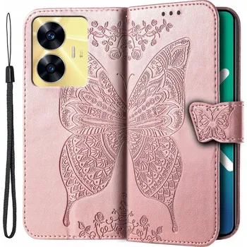 Pouzdro na mobilní telefon Flipové pouzdro XGSM pro realme C55 růžové