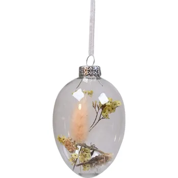 Velikonoční dekorace Det Gamle Apotek Závěsná velikonoční dekorace Dry Flower Beige 9,5 cm