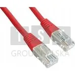Patchcord Lanberg UTP kat.5e 0,5 m červený
