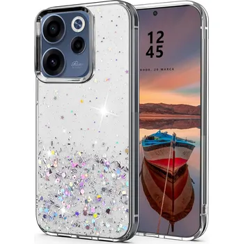 Pouzdro na mobilní telefon POUZDRO ZADNÍ KRYT GLITTER CASE BROKAT PRO OPPO RENO 15F / 15FS 5G 2x SKLO