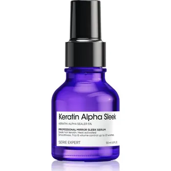 Vlasová regenerace L’Oréal Professionnel Keratin Alpha Sleek Mirror Sleek Serum vyhlazující sérum pro lesk a hebkost vlasů 50 ml