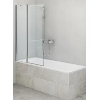 Roth TV2 vanová zástěna 98x142 cm, lítací, brillant/sklo transparent