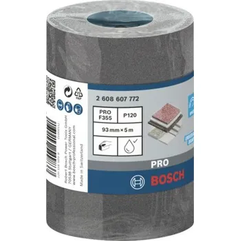 Brusný papír Brusná role Bosch 93 x 5000 mm, zrnitost 120, neděrovaný