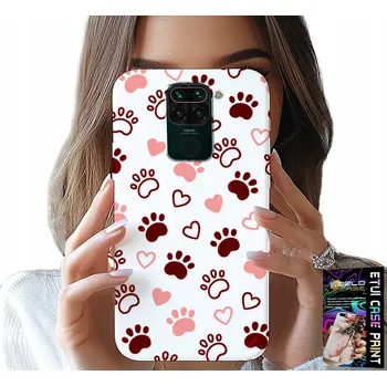 Pouzdro na mobilní telefon POUZDRO pro Xiaomi Note 9 - Psí tlapky na bílém pozadí, pes, kočka, medvídek